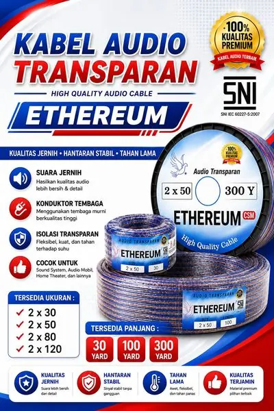 Kabel Audio Transparan Ethereum
